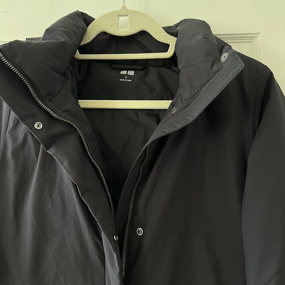 Uniqlo Women’s Hybrid Down Ultrawarm Long Coat Small black grey - Picture 14 of 16